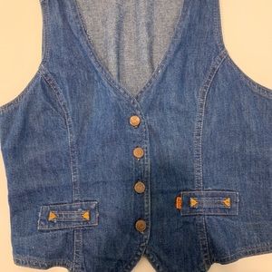 Vintage 70’s orange tan Levi’s vest